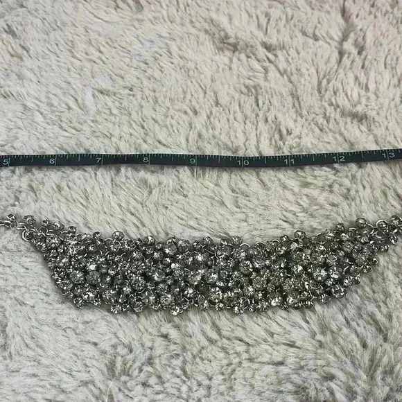 J Crew Bezel-Gem Crystal Cluster Bib Necklace - Picture 8 of 8